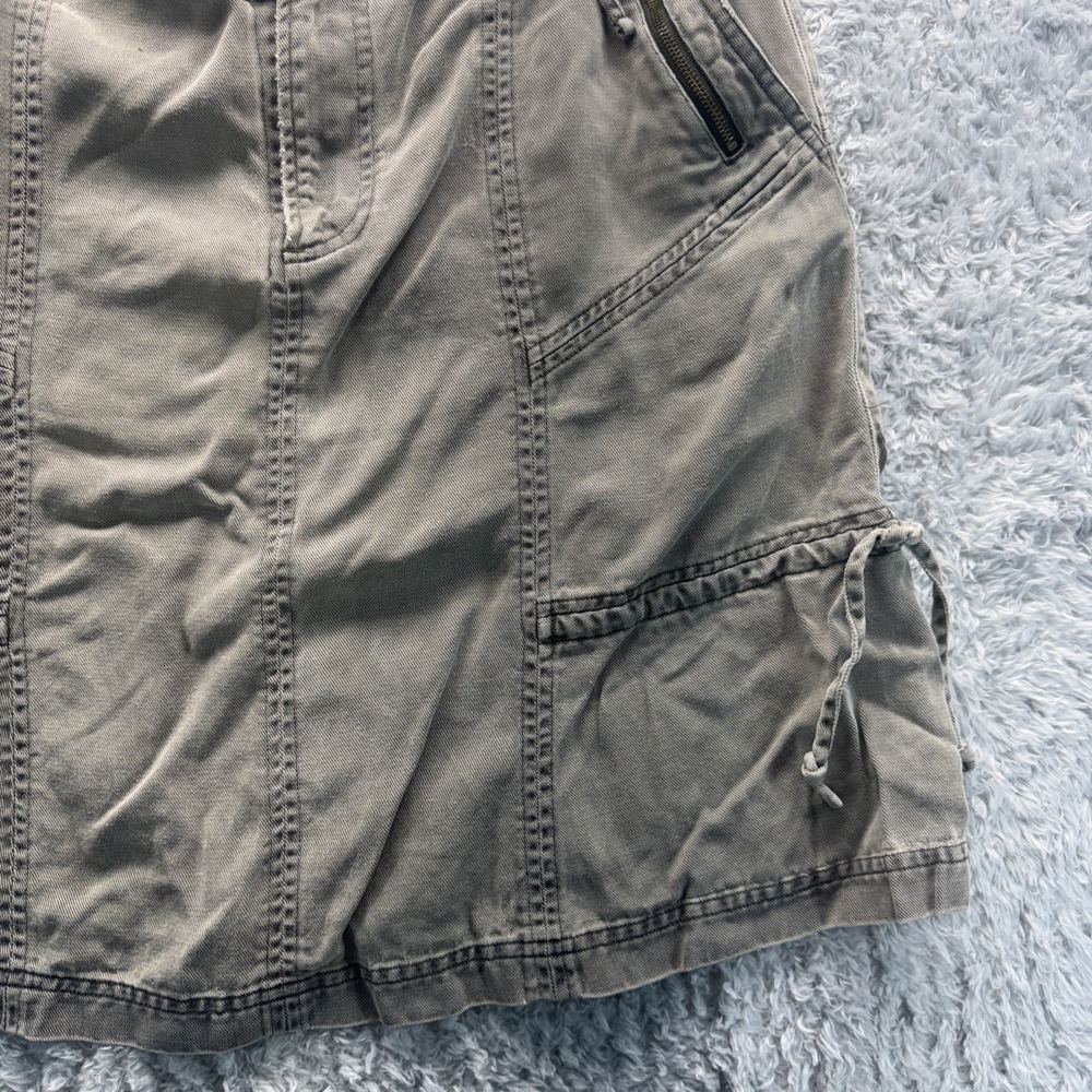 Women's Athleta Size 12 Cargo Skirt Green Granola Girl Pockets Tencel Lyocell - Picture 7 of 12